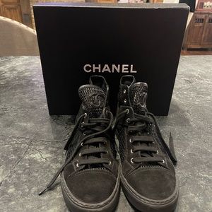 Chanel Suede High Tops, size 37.5